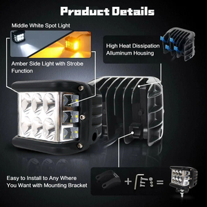 Nouveau 60W étanche lumière de travail LED barres lumineuses Spot Flood <span class=keywords><strong>phare</strong></span> led pour le travail conduite tout-terrain voiture tracteur camion hors route - Product Image 4