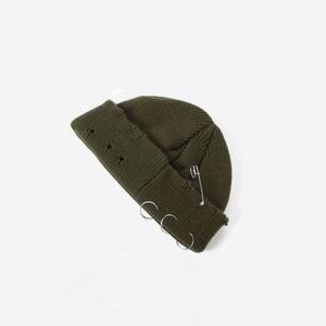 Gorro de Punto con Parche Personalizado de Marca Privada al por Mayor, Gorro de Pescador Desgastado con Tachuelas para Hombre y Mujer - Product Image 3