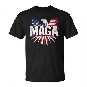 Camiseta sin mangas con diseño de águila patriótica de la bandera estadounidense para Maga, producto promocional premium - Product Image 3