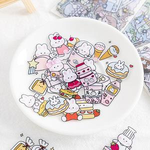 Autocollants kawaii fille, étiquette transparente en verre, personnalisé en plastique, dessin animé, pour journal planificateur, 40 pièces, offre spéciale - Product Image 1