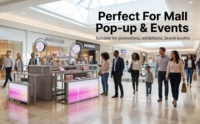 Vitrine de présentation cosmétique de luxe moderne avec logo personnalisé, éclairage LED, écologique et robuste pour les magasins de marque et les centres commerciaux
