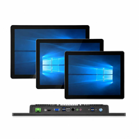 Panel Depan All in One PC Industri Open Frame GPIO RS422 RS485 VGA 15 21.5 Inch Monitor Layar Sentuh Komputer Industri