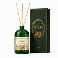 Bouteille diffuseur vide en verre de 200 ml avec col serti pour emballage de diffuseur à bâtonnets