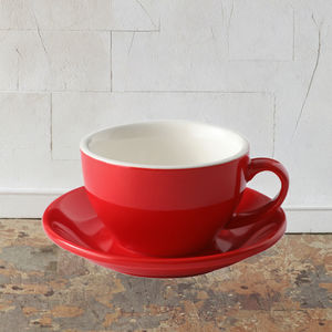 Taza de Café de Cerámica de 250 ml (8.8 oz) para Restaurante, con Asa y Bandeja Únicas, Ecológica, para Eventos, Bodas y Café con Leche - Product Image 3