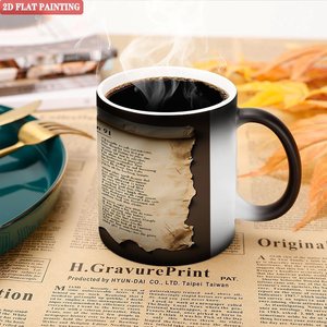 Mug en céramique noir givré de 11 oz, tasse à sublimation magique changeant de couleur, utilisation à long terme, réutilisable - Product Image 5