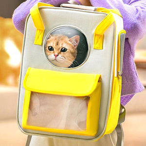 Mochila Transportadora para Gatos con Ventana Transparente, Orificios de Ventilación y Bolsillo de Almacenamiento, Mochila Transportadora para Gatos para Viajes al Aire Libre - Product Image 3