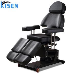 Kisen Popular Fashion Tatto Chair Armrest Manual Adjustable Custom Beauty <b>Bed</b> for Body Massage Facial Treatment - Product Image 6