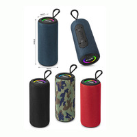 Altavoz Portátil Inalámbrico Bluetooth HF-F109 con Woofer de Tela, Luz RGB, Sonido Activo de Alta Fidelidad, Graves Estéreo, Resistente al Agua para Exteriores