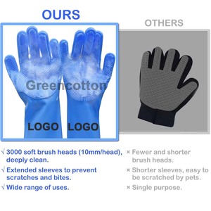 Custom Logo Silicone Cleaning <b>Gloves</b> Reusable Waterproof Non-Slip Food-Safe Heat-Resistant for Kitchen Home Dishwashing - Product Image 3