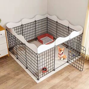 Pagar Anjing Kandang Hewan Peliharaan Playpen <span class=keywords><strong>DIY</strong></span> Kandang Hewan Kucing Gua Multi-fungsi Kandang Tidur Bermain Kandang Kelinci Guinea Pig - Product Image 2