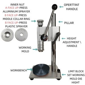 Nắp niêm phong máy, hướng dẫn sử dụng băng ghế dự bị máy ép, nước hoa nắp chai niêm phong máy hướng dẫn sử dụng máy uốn tóc bồng cho chai nước hoa - Product Image 4