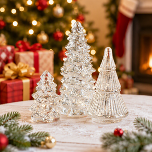 Décorations d'arbre <span class=keywords><strong>de</strong></span> <span class=keywords><strong>Noël</strong></span> rotatives <span class=keywords><strong>de</strong></span> luxe décoration <span class=keywords><strong>de</strong></span> <span class=keywords><strong>table</strong></span> d'arbre <span class=keywords><strong>de</strong></span> <span class=keywords><strong>Noël</strong></span> en verre led artificiel écologique - Product Image 1
