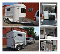 Remorque de transport de chevaux Hyroad 2-Horse Slant Load, homologuée pour la route, service personnalisé disponible