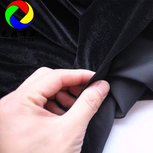 Luxe 95% Polyester 5% Spandex coréen Ks velours 200gsm violet velours tricot matériel tissu rouleau velours tissus pour vêtements - Product Image 6