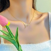 EKG Hartslag Strass Hanger Ketting Goud Zilver Hart Charm CZ Drop Ketting voor Vrouwen Paar Valentijnsdag Sieraden