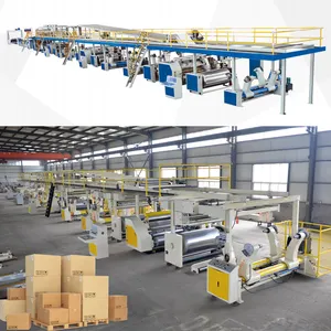 Five-Layer 3 Ply Flat Colorful Carton Corrugated Egg Cardboard Carton Paper Box Making Complete Production Line High Speed