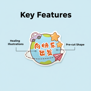 Custom printed card notebook <b>waterproof</b> vinyl stickers, die-cut logo stickers, cartoon self-adhesive PVC <b>labels</b> stickers - Product Image 6