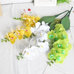 ดอกกล้วยไม้ฟาแลนนอปซิสประดิษฐ์ Lichao แบบ 2 ก้าน ทำจาก PVC สำหรับตกแต่งงานแต่งงานและบ้าน ใช้ซ้ำได้ - Product Image 4