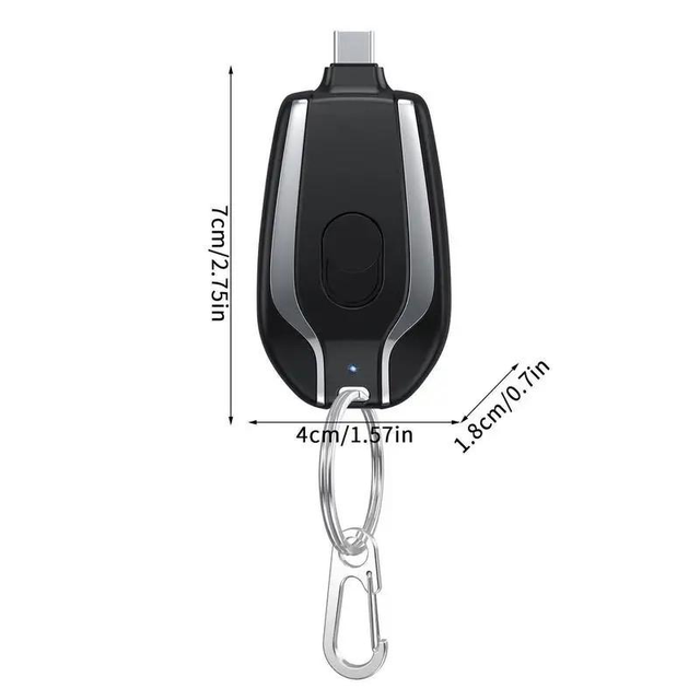 New Factory Custom Portable Mini Smart Keychain Charger Promotional Emergency Power Bank with Display for iPhone Battery Type