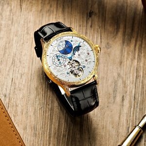 Luxury Alloy Moon Star Dial Mechanical <strong>Automatic</strong> <strong>Chronograph</strong> Men's Wristwatch Quartz Waterproof Watch - Product Image 2