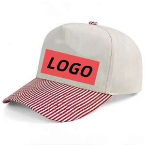 Wholesale Custom 100% Cotton Striped Baseball Caps High Quality 5-Panel Wear-Resistant Baseball Caps Vintage Baseball Caps - Product Image 1