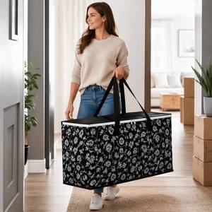 Bolsa de Almacenamiento Floral de Gran Capacidad con Cierre, Asa Reforzada, a Prueba de Polvo, Organizador de Ropa y Mantas - Product Image 3