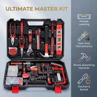 Kit d'outils portable de 110 pièces avec étui rigide et boîte à pièces pour une utilisation quotidienne à la maison