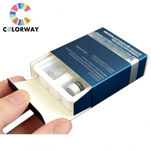 Caja de Embalaje Ecológica Plegable de Papel Kraft con Diseño Limpio para 2 Frascos de Péptidos de 2ml, 3ml y 10ml, con Bandeja de Plástico y Etiqueta - Product Image 4