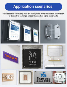 Espárragos publicitarios alargados de acero inoxidable Hueco Sujetador de accionamiento completamente roscado ranurado Clavos de fijación publicitaria Montaje en <span class=keywords><strong>pared</strong></span> - Product Image 5