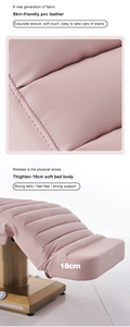 Mesa de Masaje Cosmética con Base Dorada y Control de Pie, Cama Eléctrica Curva para Tratamientos Faciales, Spa, Belleza y Tatuajes - Product Image 5
