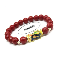 Chanceux chinois Fu Pixiu Bracelet Feng Shui Pixiu Dragon Bracelet à breloques pour hommes