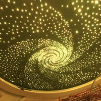 Panneau de plafond étoilé pour home cinéma, ciel artificiel, plastique 0,75 mm, 220 V, DMX, LED, fibre optique, RGBW, changement de couleur, étanche IP54