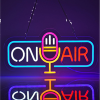 Live on Air LED Neon Light Signs IP65 Acrylique Mur Oeuvre pour Bar Maison Chambre Homme Cave Bureau Hôtel Pub Café Décor