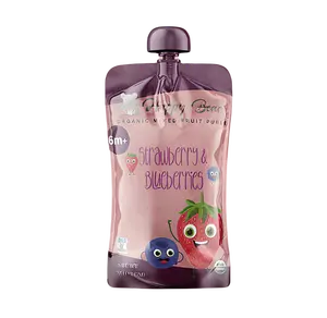 Sachet en plastique réutilisable biodégradable pour jus de Fruit liquide personnalisé, emballage de boisson, bec verseur, sachet de jus avec bec verseur