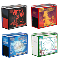 Boîtier acrylique rouge pour ETB, protection d'affichage pour Elite Trainer Box, protection UV à 99 %, couvercle magnétique robuste pour boîte TCG