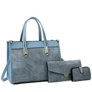 Wholesale Women Bags 2023 New Fashion Handbag Set Three Piece Ladies Shoulder Bag Tote Bags Women Handbag