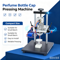 Machine de scellage semi-automatique pneumatique pour bouteilles en verre avec composants à roulements