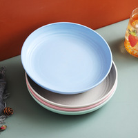 Assiette en plastique réutilisable légère de 7,68 pouces pour dîner, pique-nique, dîner en famille, voyage, camping, fête à domicile