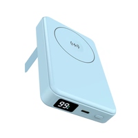 Batterie externe semi-solide USB-C PD30W 10000mAh, mini, portable, sans fil, magnétique, LED