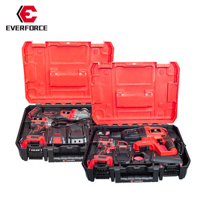 Everforce 4-Piece Power Tool <b>Set</b> Electric Wrench Drill Grinder Impact <b>Driver</b> Battery Powered Car Repair Home Renovation - Product Image 1