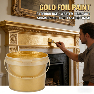 Peinture acrylique à base d'eau anticorrosion pour métaux et meubles, modification de couleur, rénovation, argent métallisé scintillant - Product Image 4