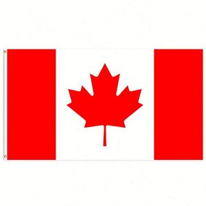 Bandera de Canadá de 3x5 pies, tela de poliéster con dos ojales de latón, de una sola capa, para colgar en la pared, decoración interior y exterior - Product Image 1