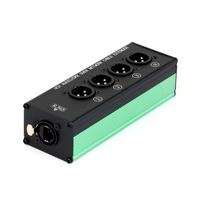 Extensor de Señal DMX de 4 Canales, 3 Pines XLR, 1 Hembra a 4 Machos, para Escenarios en Vivo, Estudios de Grabación de Audio, Caja Divisora XLR para Escenario