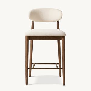 Chaise haute Mobilier d'intérieur Cadre en bois <span class=keywords><strong>Tabouret</strong></span> de <span class=keywords><strong>bar</strong></span> en <span class=keywords><strong>tissu</strong></span> - Product Image 4