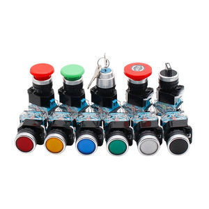 La38 <b>Push</b> <b>Button</b> <b>Switch</b> 2No2Nc Self Locking Self Resetting With Led Screw Terminal Ip40 Plastic - Product Image 3