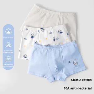 Sous-vêtements pour enfants en coton pur doux pour garçons et filles, taille moyenne et grande, caleçons antibactériens pour enfants, directement de l'usine - Product Image 1