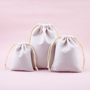 Custom Own logo Printed High Quality Gift Pouches <b>Small</b> Velvet Jewelry Bag - Product Image 6