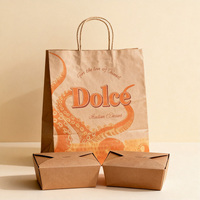 Sacs en papier kraft de luxe recyclables en gros, personnalisables avec logo, style Noël, emballage à emporter pour vêtements, aliments, parapluies