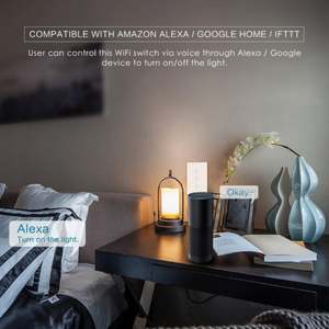 Smart Switch 2 Gang, Smart WIFI Light Switch funciona con <span class=keywords><strong>Amazon</strong></span> Alexa Google Home e IFTTT, voz y control remoto - Product Image 3