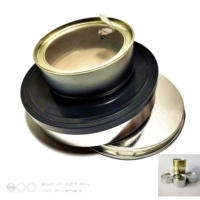 Boîtes de conserve de thon vides auto-scellantes de 100ml 200ml avec Cover-3.5g noir boîtes de conserve pour presse à fleurs d'herbes sèches et étiquettes personnalisées autocollants